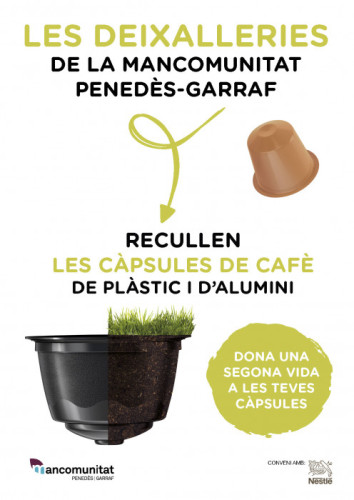 Cartell recollida càpsules cafè deixalleria