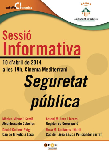 Cartell SI Seguretat Ciutadana 2014